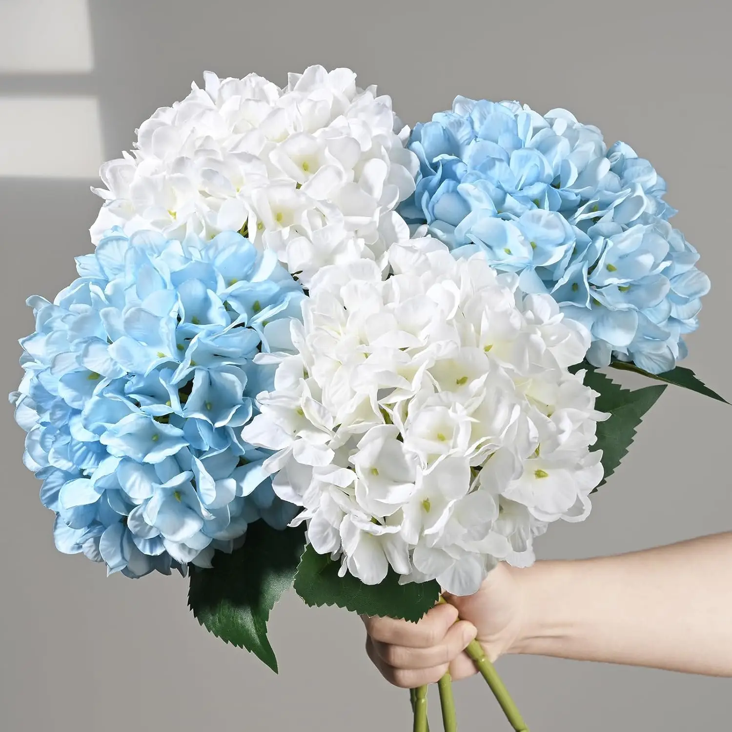1/2 Stücke Hortensien Künstliche Blumen 36 cm Gefälschte Blumenstrauß für Wohnkultur Garten Hochzeit Dekoration Vase Arrangement Ornament