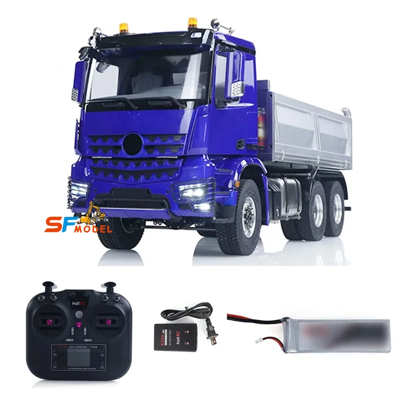 Camion benne RC hydraulique 6x6 1/14 RTR tout métal - Nouveauté 2026
