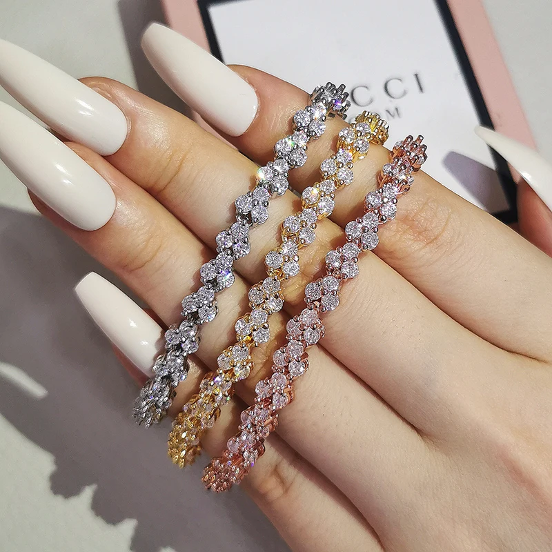 Jewelry for Women Roma Silver Color Charm Bracelet for Women Cubic Zirconia Crystal Bracelet Valentines Day Gift Wedding crystal bracelet