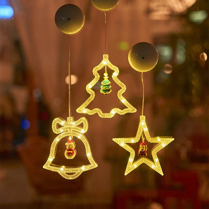 Christmas Lights Window with Suction Cups, Battery Window Light, Warm White, Suction Cup, Christmas Decoration Lights for Christ 2