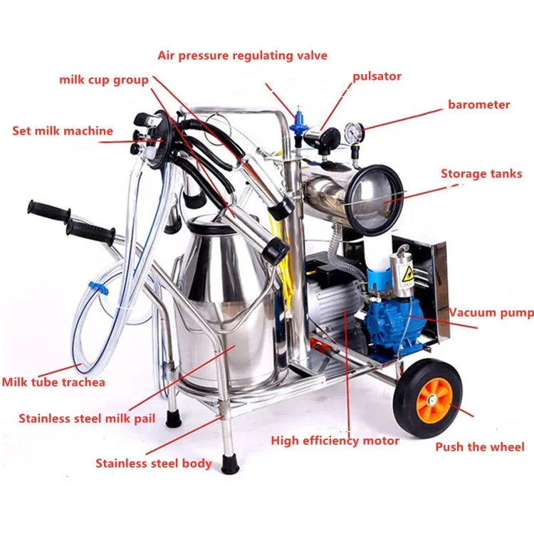 

Milk Collection Machine From Cow Automatic Milking Machine Vacuum Pump Portable Machine Goat Milker Mil