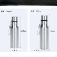 500ml/750ml/1000ml Stainless Steel Water Bottle with Handle Thermo Cup Portable Hot Cold Water Bottle for Cycling Sports Travel 4