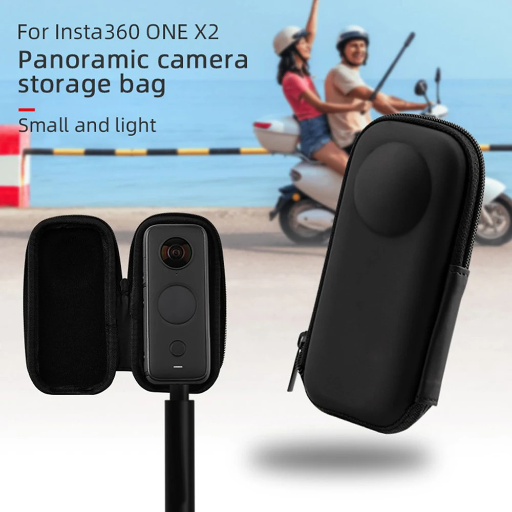 Insta360 X3 / X2 스포츠 카메라 보호대 용 미니 보관 케이스 Insta 360 X3 액세서리 용 휴대용 보관 케이스 PU 가방