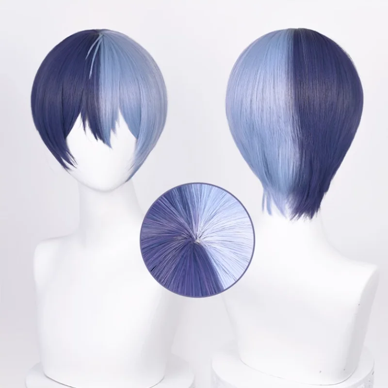 

Game Project Sekai Colorful Stage Feat. Aoyagi Toya Cosplay Wig Blue Short Hair Heat Resistant Synthetic Halloween Party Props