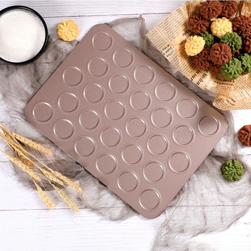 Carbon Steel Baking Pan 35/53 Hole Macarons Cooking Baking Mat Non Stick Dishes Oven Bakeware Tray