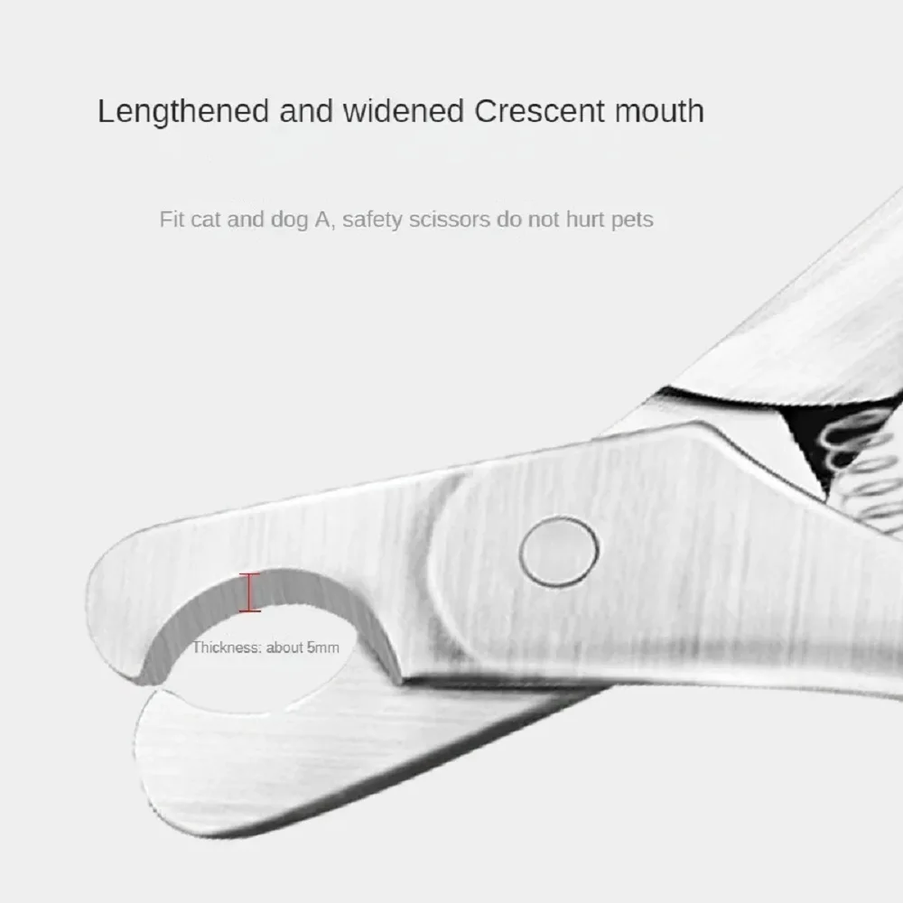 1 Pcs Professional Pet Nail Clipper Sharp Safety Animal Grooming Toe Trimmer Stainless Steels Finger Cutter for Dog and Cat