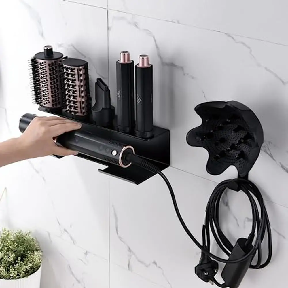 Wall Mounted Organizer Storage Rack Holder Shark FlexStyle Air Styling System Holds Attachments Brushes Nozzle Diffuser Cord 2