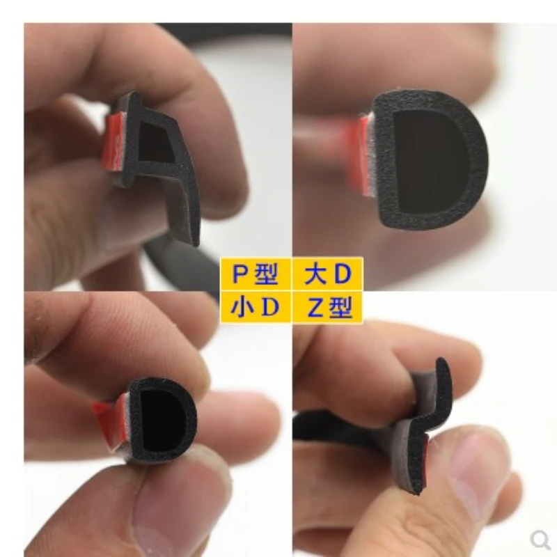 Tira Vedadora de Porta de Carro m Grande d tipo z tipo p Borracha à Prova de Som Guarnição Isolamento Acústico Metros Estilo Automóvel