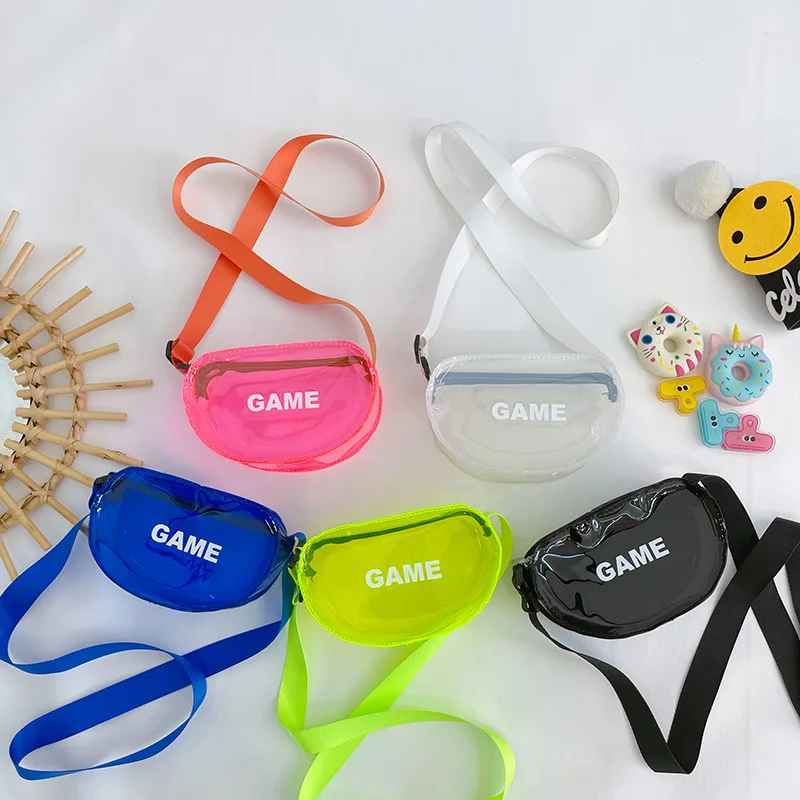 

Kids' Transparent Shoulder Bag Toddler Baby Girl Jelly Purse Candy Color Crossbody Bag Mini Cute Clear Pvc Coin Purse