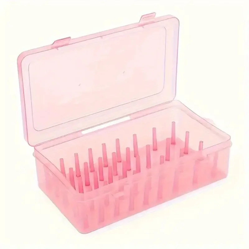 Sewing Storage Box 42 Axis Sewing Threads Box Bobbins Storage Case Transparent Needle Spool 24 Grids Organizer Household DIY Sewing Accessories