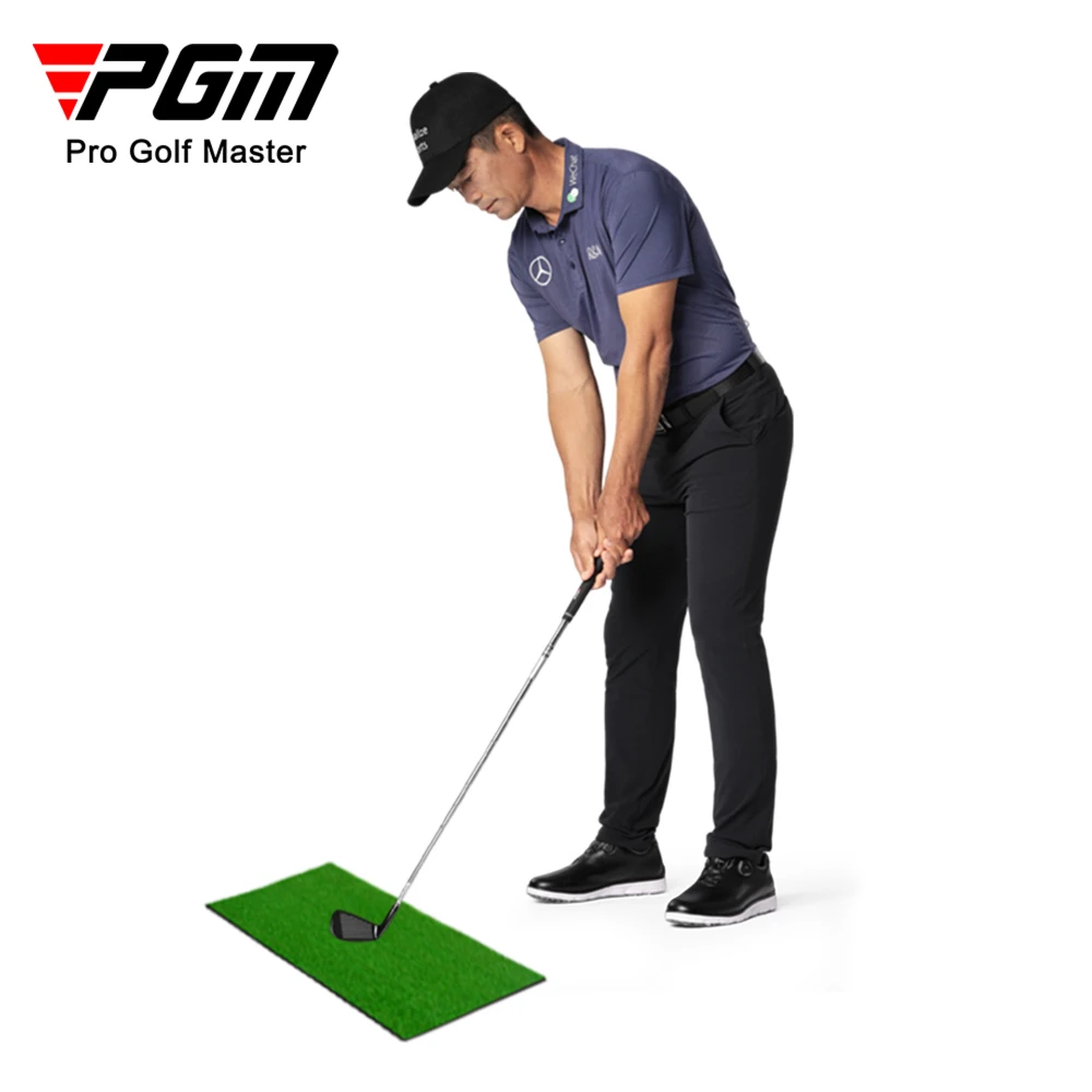 Portable PGM Golf Training Mat with Realistic Turf and Rubber Tee Seat for Indoor and Outdoor Use