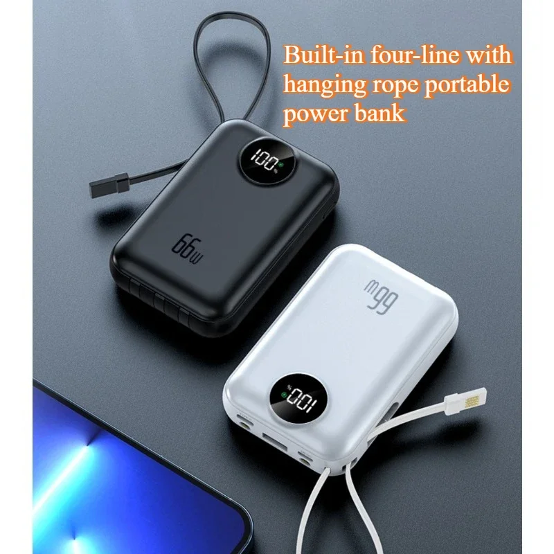 New Digital Display Round Screen Built-in Line Super Fast Charging 10000mAh Power Bank 2