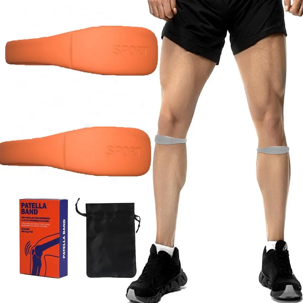 Portable Patella Tendon Knee Straps Flexible Patella Knee Strap Silicone Sports Support Band Pain Relief Support Brace