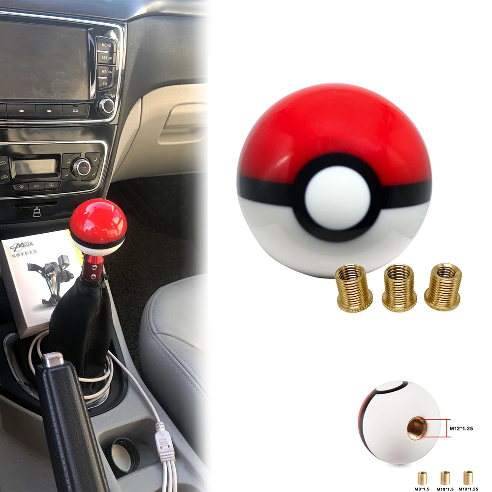 

Universal Car Round Ball Shape Resin Gear Shift Knob For Pokeball Shift Head Pokemon PokeBall Manual Transmission Shifter Handle