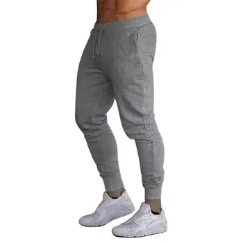 Mens Casual Pants Autumn Winter Fleece Sweatpants Men Running Jogger Sports Gym Trousers Fashion Solid Color Workout Long Pants