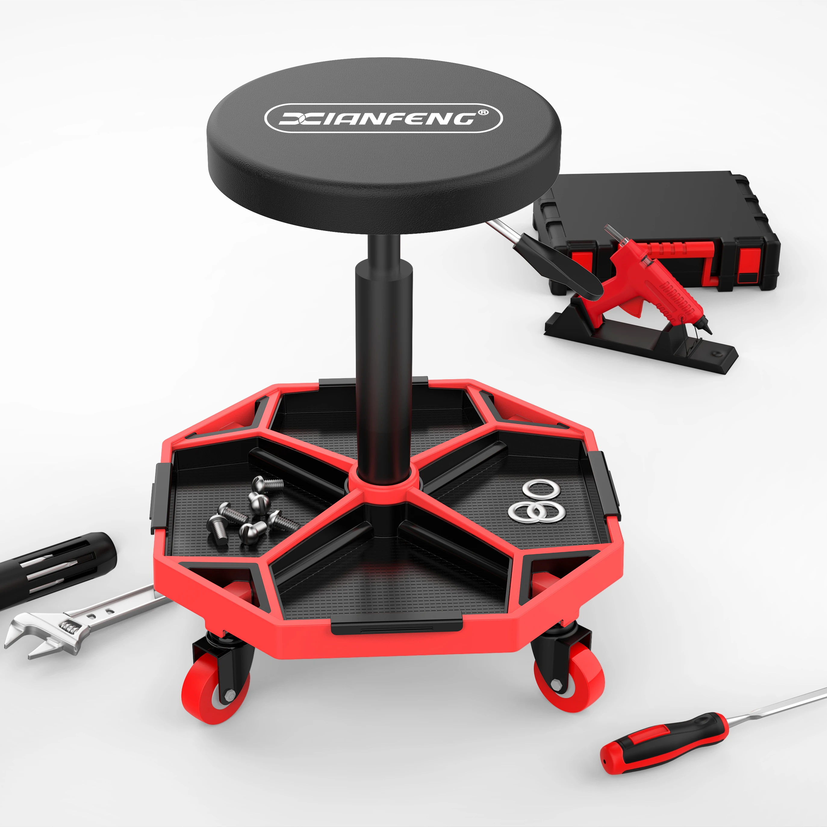 

Rolling Mechanic Garage Stool For Car Repairing