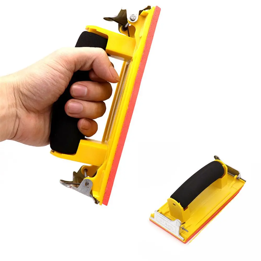Sponge Sandpaper Holder Tool Hand Sander with Soft Handle for