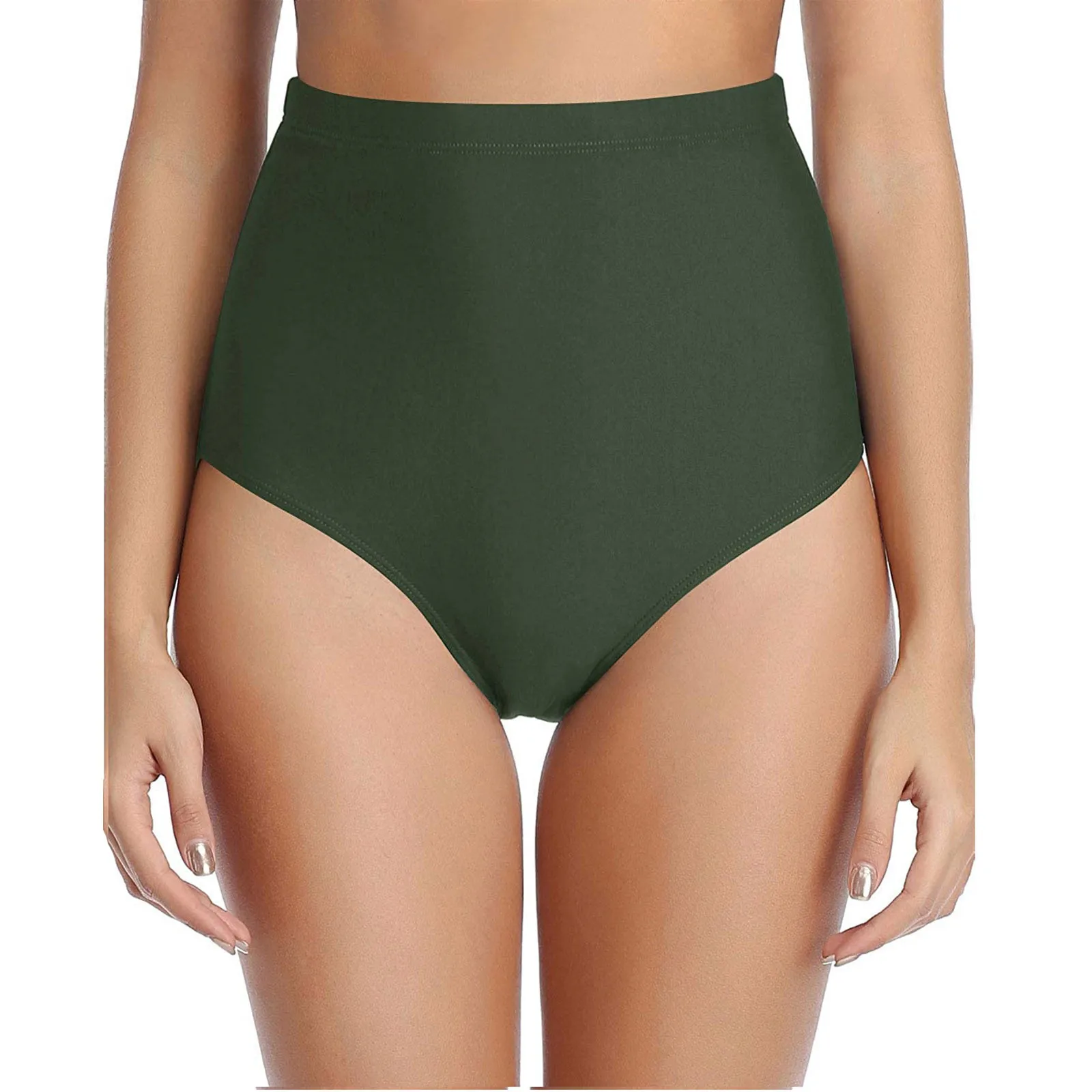 JAYCOSIN Women High Waisted Bikini Sexy Solid Color Swim Pants Femme Push Up Shorts Bottom Swimsuit Plus Size Swimwear