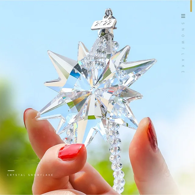 Díszek Autó Lógó Kristály Napsütő Medál Dekoráció Feng Shui Függő Háztartási 2022 Karácsony 2023 Új Igen Ajándék - Image 3