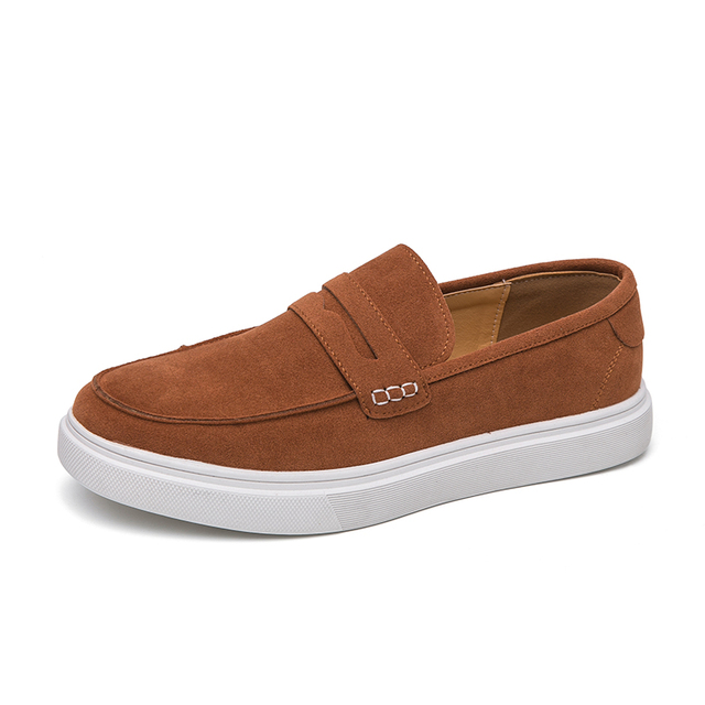 Elegantes Mens Loafers Casual Leather Shoes for Men Slip on Moccasins Breathable Male Driving Shoes Comfort Soft Dress Footwear