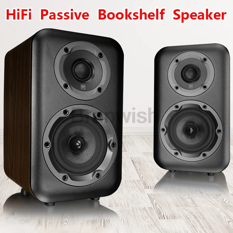 

HiFi Fever Subwoofer Speaker Passive Bookshelf High Fidelity Power Speaker Two-Way Surround Sound Desktop Speaker Sound Box