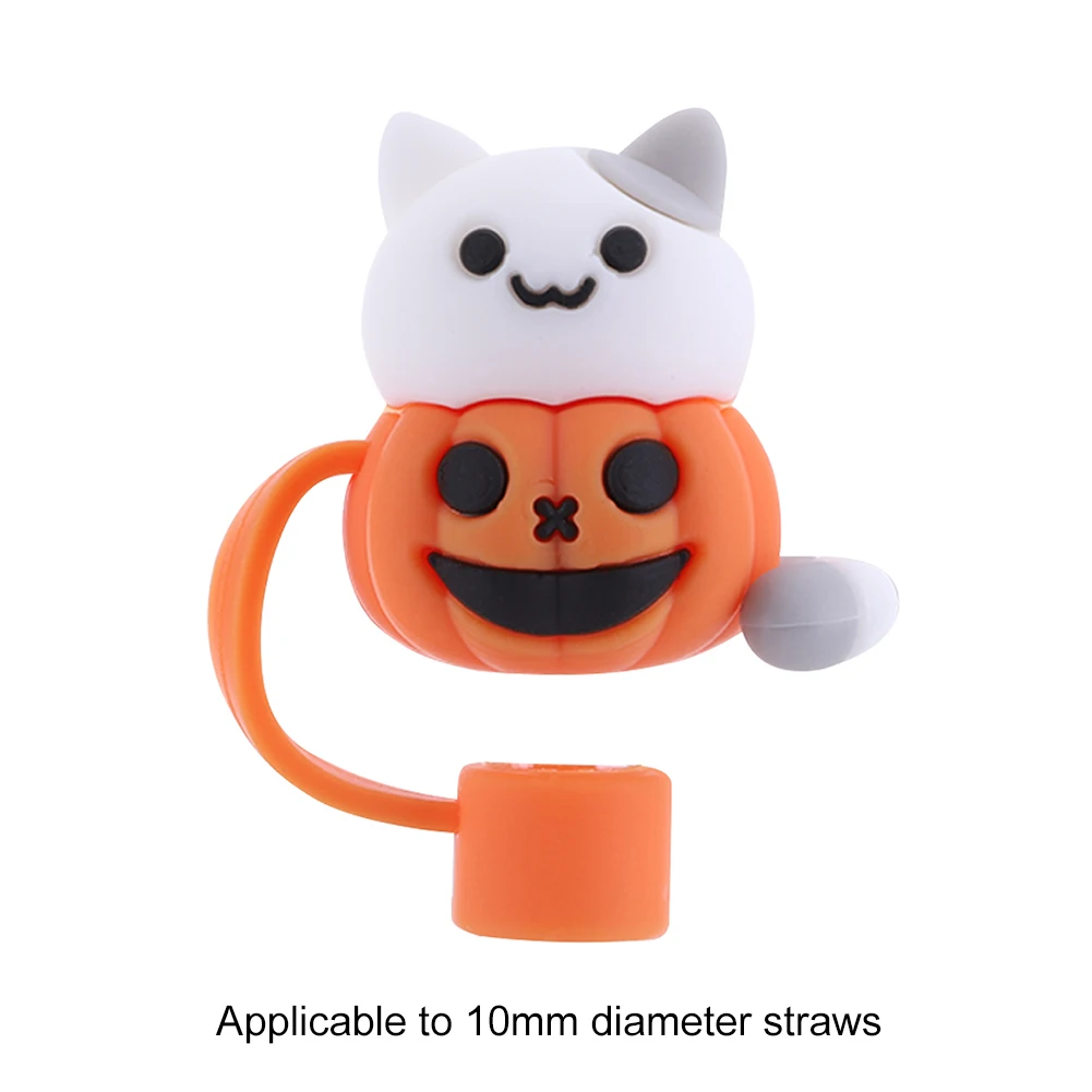 Silicone Halloween Straw Tips Protectors Reusable Funny Tumbler Straw Plugs Dust-Proof for Stanley 30/40oz Tumbler Accessories