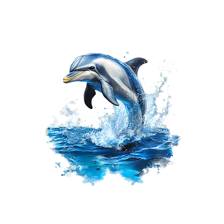 Kreative Delfin-Wandaufkleber Wohnzimmer-Hintergrund-Dekoration Wandbild Badezimmer Badewannen-Hintergrund Heimdekoration Verschönernde Aufkleber – Detail 7