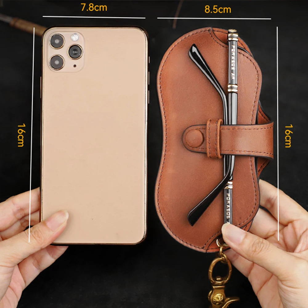 PU-Leder Brillentasche Tragbar - Schutzhülle Für Brille & Sonnenbrille