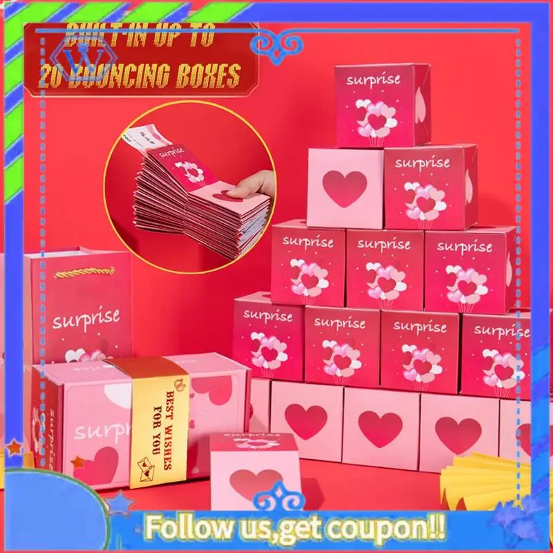Exploding Gift Box Money Up Surprise Birthday Prank Box Money Roll Gift For Cash Durable C