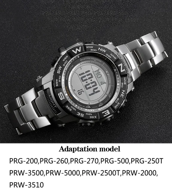 Solid Plastic steel Watchband For Casio PROTREK PRG-260 PRG-270