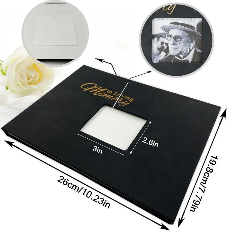 Funeral Guest Book Black Celebration Of Life Guestbook Funeral Favors Celebration  Of Life Decorations Including Pen And Memory - AliExpress