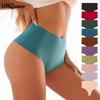 WarmSteps High Waist Plain Seamless Ice Silk Women's Panties Thongs Comfort Breathable Yoga Sports Underwear G-String for Woman