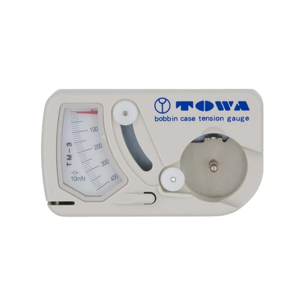 

Towa Bobbin Case Tension Gauge Portable- TM-1 Style L /TM-3 Style M Plastic Wihte for Quilting and Sewing Machine