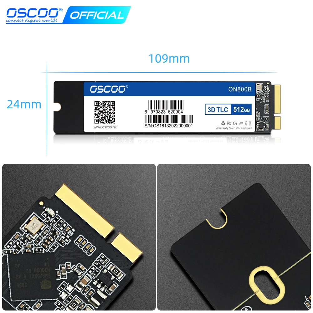 Disco Rígido Oscoo-ssd para Macbook Air Apple 128gb 256gb 512gb tb A1465 A1466 Macbook Pro A1398 A1425 - Imagem 5