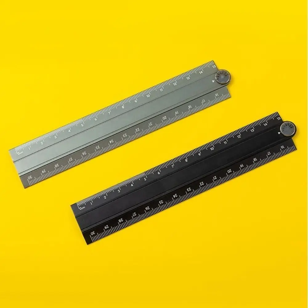 심플 스타일 접이식 자 15cm 30cm 창의적인 금속 문구용 자 접이식 알루미늄 합금 학생용 그림 측정 도구
