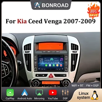 BONROAD Radio de coche inalámbrico CarPlay Android de 7 pulgadas para KIA CEED 2007 2008 2009 GPS Navi DSP FM Bluetooth reproductor Multimedia estéreo 1