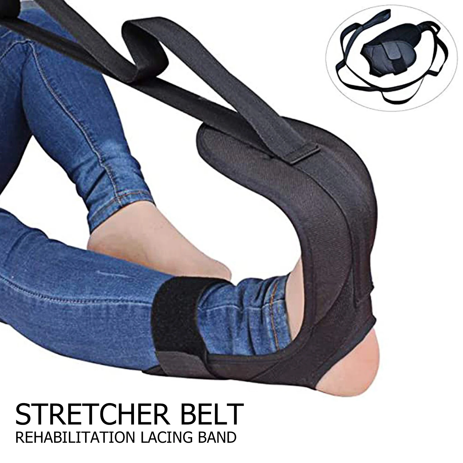 Stretching Strap Stretch Band Stretch Tool Non-Elastic Band Fascia Hamstring & Leg Stretcher Belt for Pilates Exercise