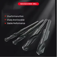 Foret hélicoïdal 1 pièce 13mm-38mm 1/2 "pouces Dia tige réduite HSS foret hélicoïdal 13/14/15/16/17/18/19/20/21/22/23/24/25/28/30/32/35 1