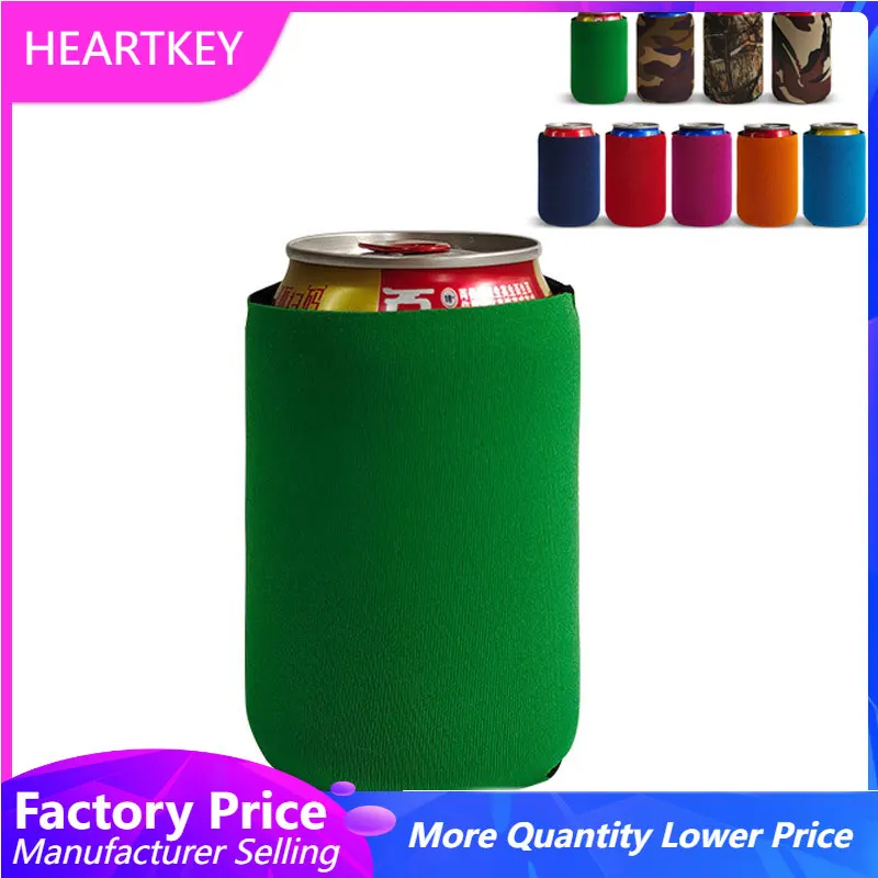 

Beer Can Sleeves 10PCS Neoprene Drink Cooler Sleeves Portable Cup Cover Beer Sleeves Camping Can Cup Beer Can Shrink Sleeve