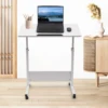 Bedside Desk with Universal Wheel Oversized Table 32-47in Adjustable Height Laptop Portable Study Standing for Dormitory Student 1