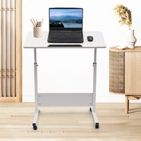 Bedside Desk with Universal Wheel Oversized Table 32-47in Adjustable Height Laptop Portable Study Standing for Dormitory Student 1