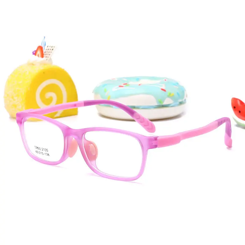 New Kids Blue Light Glasses Rectangle Silicone Optic Myopia Hyperopia Eyeglass Frames Child Glasses 0 Diopter Eyewear
