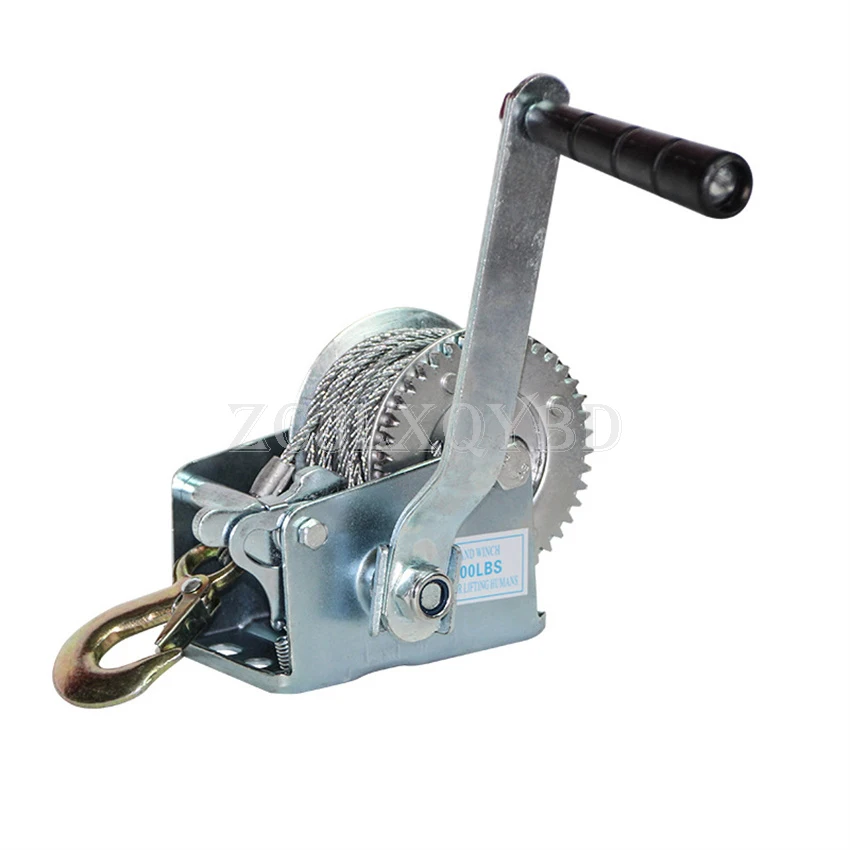 Hand Winch 600-1600 Pounds Manual Winch Wire Rope Traction Hoisting Complete Specifications