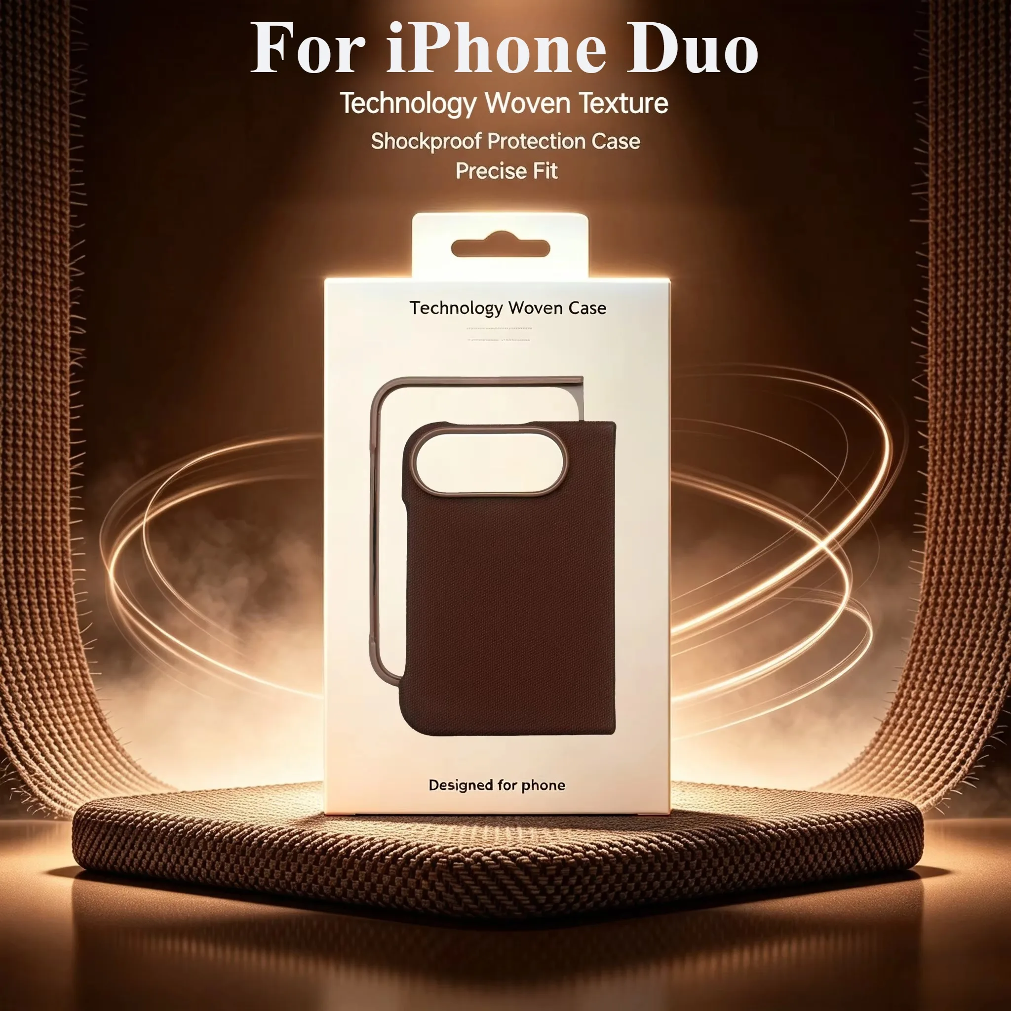 Magnetic Woven Fabric Texture Shockproof Case with Exact Color Technology
