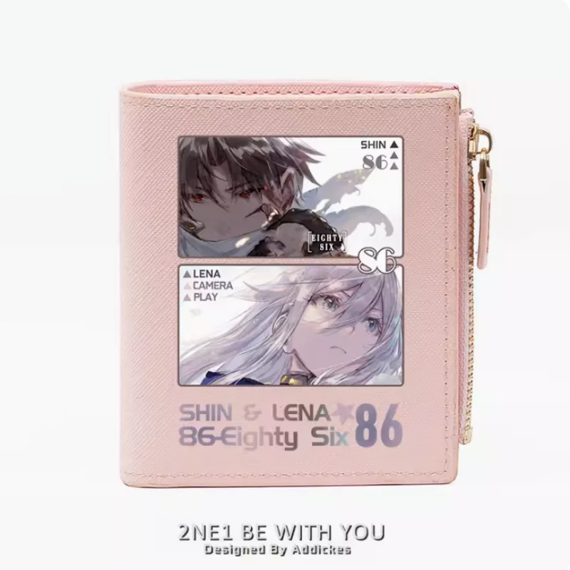 Anime Eighty Six 86  Zipper Wallet Fold Bag Multi Card  Coin Pocket Holder Fashion Kids Wallets Gift