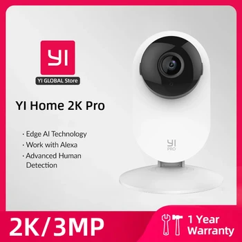 YI 와이파이 카메라 스마트 홈 비디오 캠, Montion 감지 IP 보안 보호, 애완 동물, 고양이, 개 모니터, 2K, 3MP