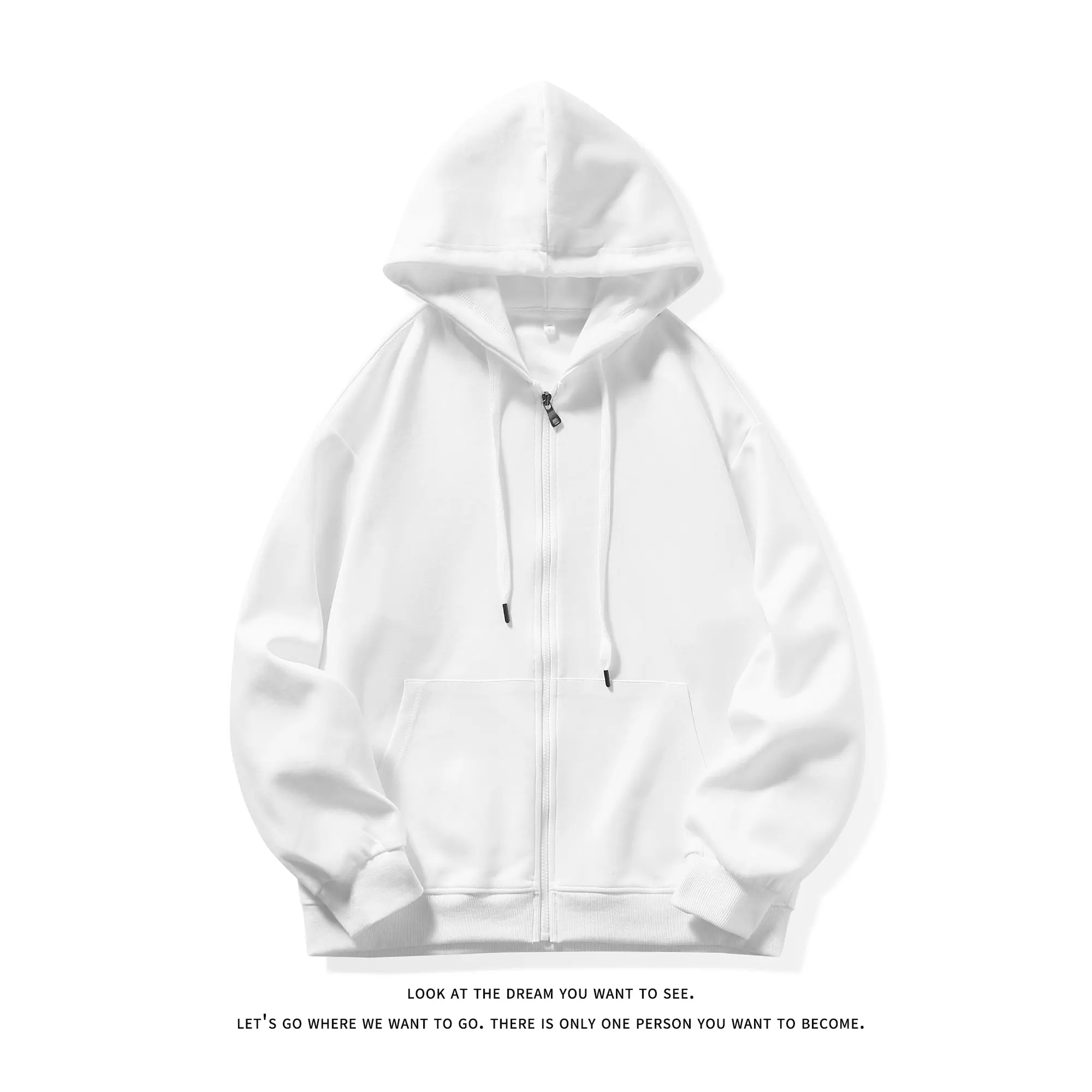 Men Sweatshirts Pullover No Hood With Zippers Collar Hip Hop Rock Punk Hoodies Outwear