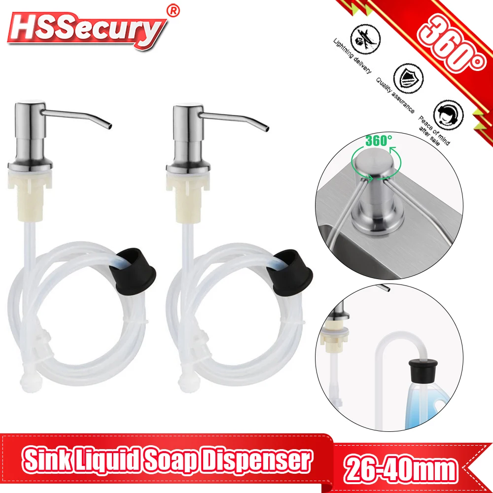 Kitchen Bathroom Accessories Sink Liquid Soap Dispenser Pump Stainless Steel Hand Pressure Soap Dispenser Bottle Mount soap dispenser