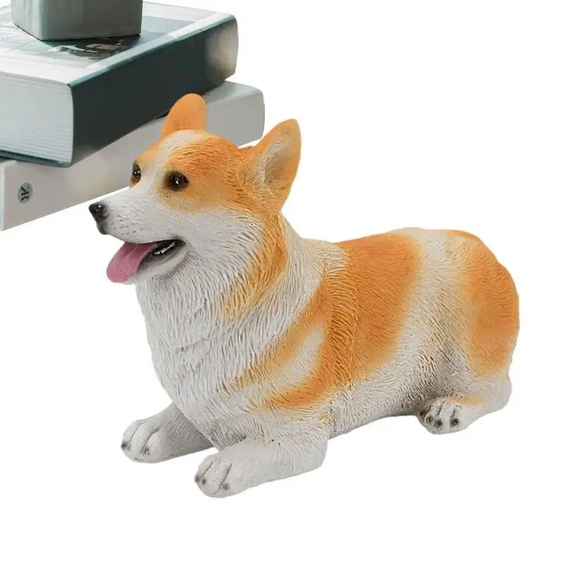 

Полимерные фигурки собак, настольное украшение в форме собаки, фигурки собак с яркими выражениями для гостиной, спальни, реквизит для фотосъемки
