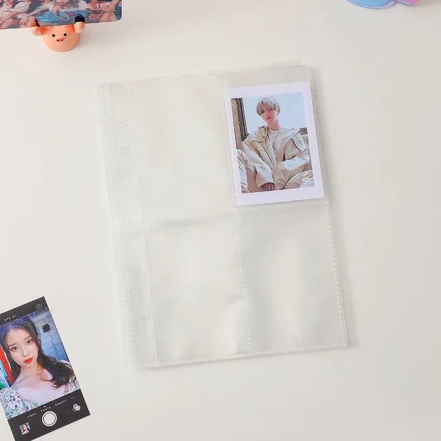 10 db A5 Binder Ujjú Fotóalbum 1/2/2004 Zsebek Belső Fotóhüvelyek Átlátszó Album Kiegészítők Photocard Storage